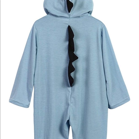 Adorable Blue Dinosaur Infant Sleeper - Picture 4 of 4